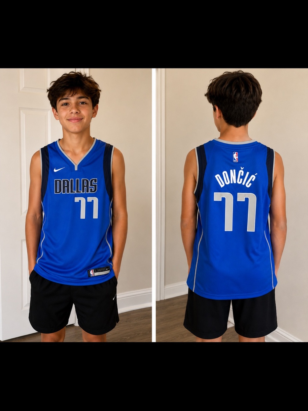 Nike Kids Dallas Mavericks Luka Dončić #77 Royal Blue Jersey